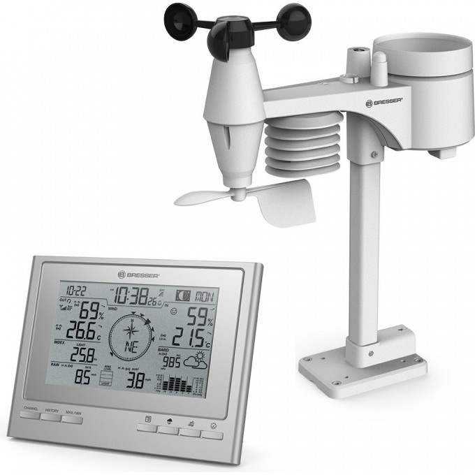 Метеостанция BRESSER «7 в 1» ClimateScout Exclusive, серебристая 78434 Метеостанция BRESSER «7 в 1» ClimateScout Exclusive, серебристая 78434
